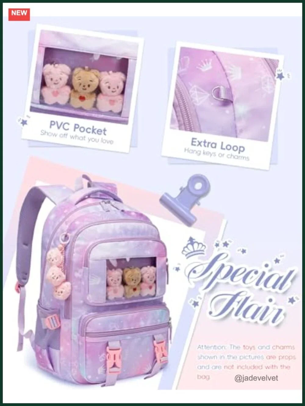 Kids Backpack with Laptop Compartment for Girls School Bookbag